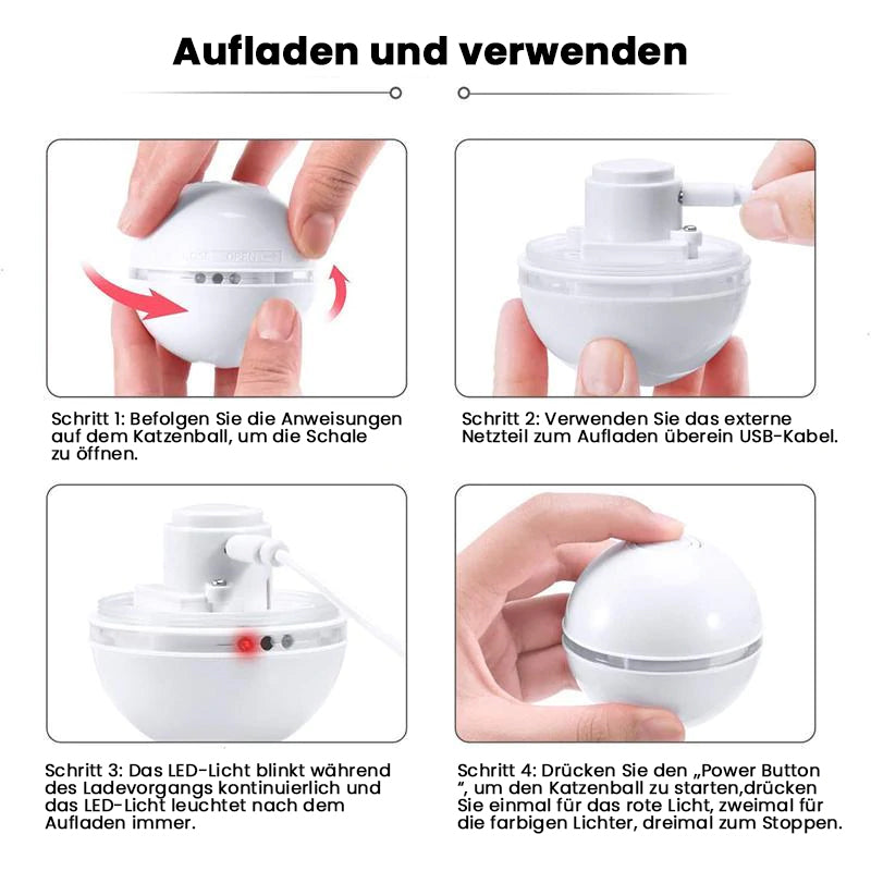 (🌲Weihnachtsangebot - 48 % RABATT) Freietaube Laser Katzenball mit Feder🎉
