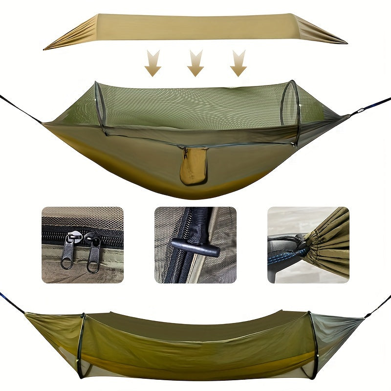Outdoor-Hängematte mit Moskitonetz und Sonnenschutz