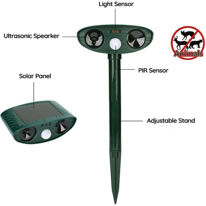 Ultraschall-Tierabwehr Solar – Bewegungsmelder gegen Waschbären