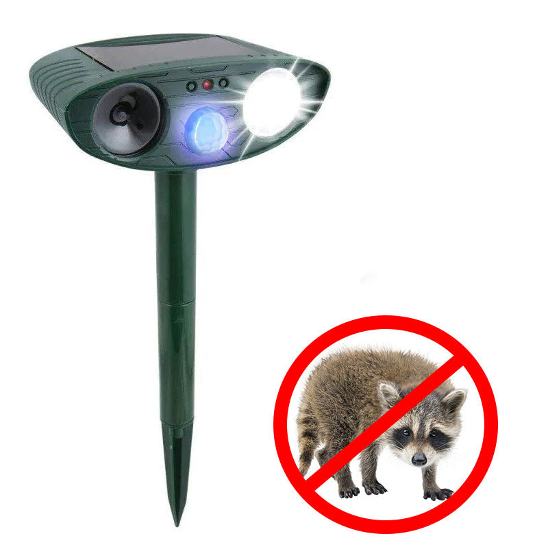 Ultraschall-Tierabwehr Solar – Bewegungsmelder gegen Waschbären