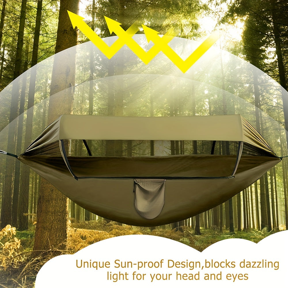 Outdoor-Hängematte mit Moskitonetz und Sonnenschutz