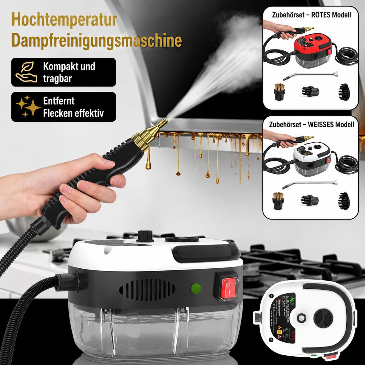 2500W Hochdruck-Dampfreiniger