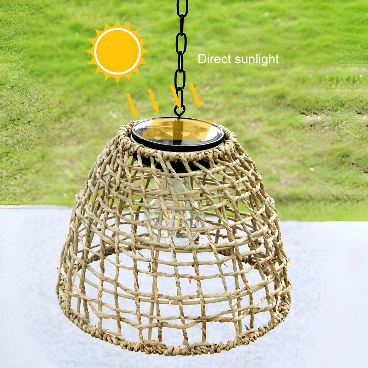 Solar-Hängelampe mit Glockenform – Wasserdicht für Garten
